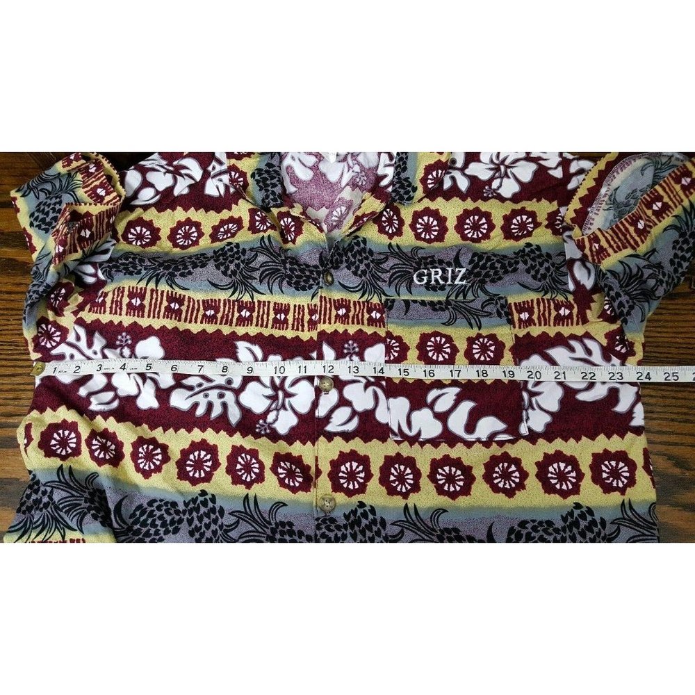 VTG Griz Hawaiian Shirt Mens XL Pineapple Floral - Picture 5 of 9